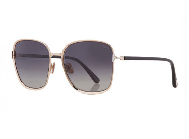 Tom Ford FT1029 28D Shiny Rose Gold/Smoke Polarized Gradient