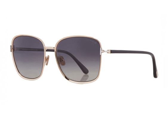 Tom Ford FT1029 28D Shiny Rose Gold/Smoke Polarized Gradient