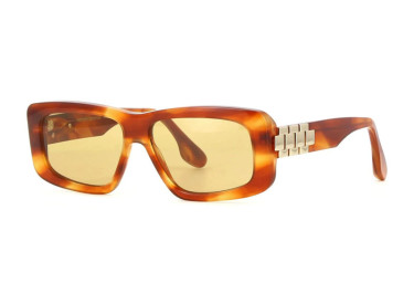Victoria Beckham VB669S 223 Striped Blonde Havana/Brown