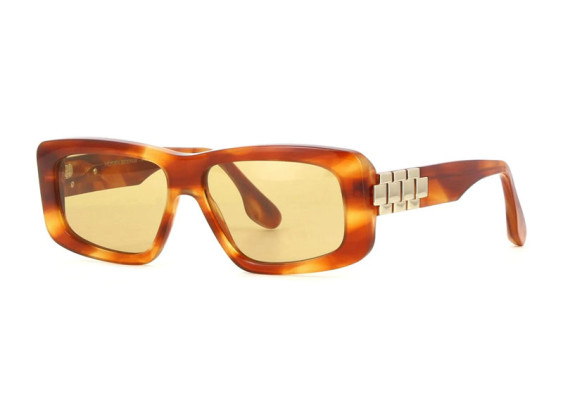 Victoria Beckham VB669S 223 Striped Blonde Havana/Brown
