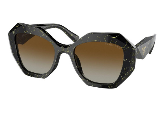 Prada PR16WSF 19D6E1 Black/Yellow Marble/Polar Brown Gradient