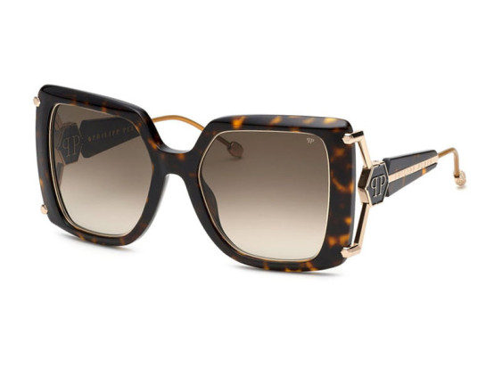 Philipp Plein SPP121S 0722 Dark Havana/Green Gradient
