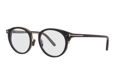 Tom Ford FT5784-D-B 001 Shiny Black/Clear Blue Light Block 48mm