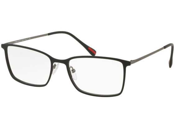 Prada Sport PS51LV 6BJ1O1 Black Rubber/Gunmetal Rubber 56mm