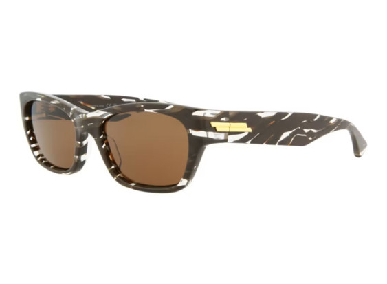 Bottega Veneta BV1143S 003 Striped Brown/Brown