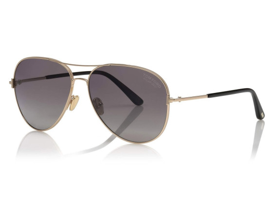 Tom Ford FT0823 28D Shiny Rose Gold / Smoke Polarized