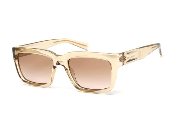 Saint Laurent SL615 005 Transparent Light Yellow/Brown Gradient