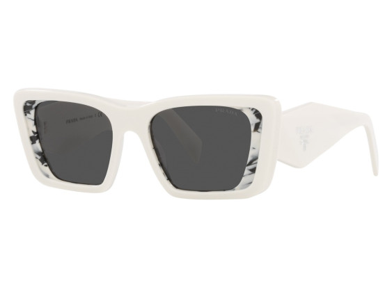 Prada PR08YSF 02V5S0 White/Havana Black/Dark Grey