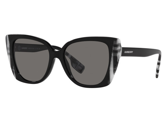 Burberry BE4393 405181 Black/Check White Black/Dark Grey Polarized
