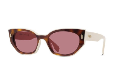 Fendi FE40018I 53S White/Havana/Pink