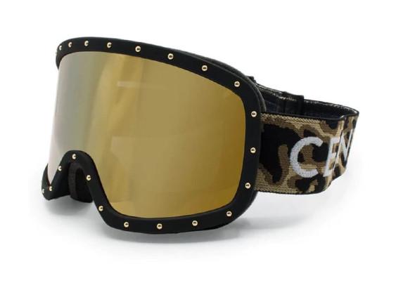 Celine CL40196U SKI MASK 99C Black/Camouflage/Smoke with Gold Mirror