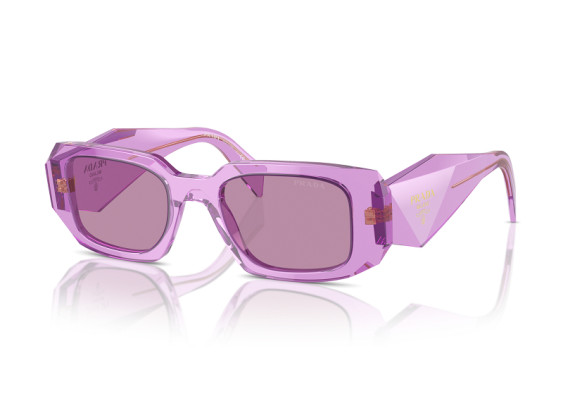 Prada PR17WS 13R07Q Transparent Amethyst/Dark Violet Mirror Silver Int
