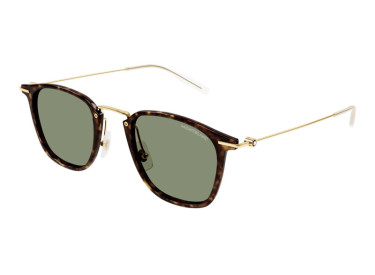 Montblanc MB0295S 002 Havana/Gold/Green
