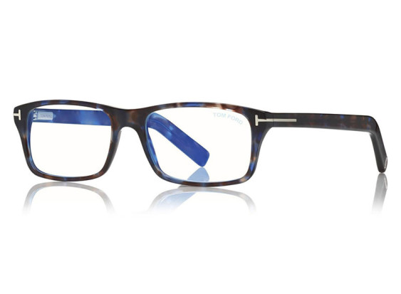 Tom Ford FT5663-B 056 Shiny Blue Havana 55mm
