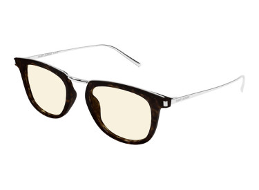 Saint Laurent SL753 004 Dark Havana/Silver/Light Yellow