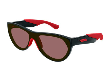 Bottega Veneta BV1234S 004 Shiny Black/Red/Red