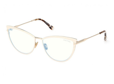 Tom Ford FT5877-B 025 Ivory/Clear Blue Light Block 56mm