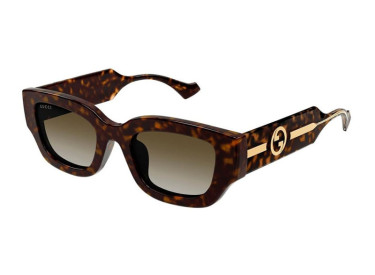 Gucci GG1558SK 002 Dark Havana/Gold/Brown
