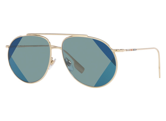 Burberry BE3138 110980 Light Gold/Blue UV Print
