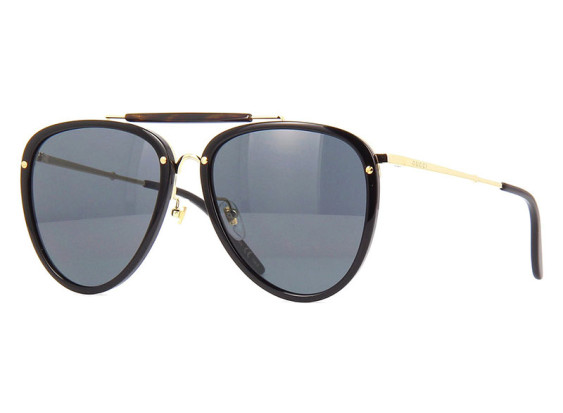 Gucci GG0672S 001 Black Gold/Grey