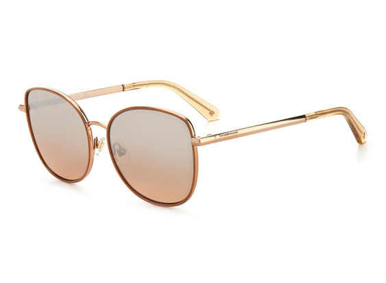 Kate Spade MARYAM/G/S 0AU2 G4 Red Gold/Brown Silver Mirror
