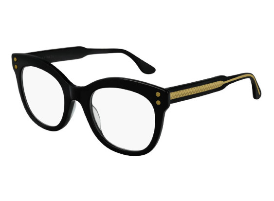 Bottega Veneta BV0241O 001 Shiny Black 49mm