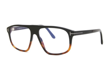 Tom Ford FT5901-B-N 056 Black/Havana/Clear Blue Light Block 55mm