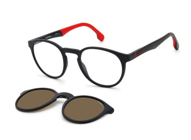 Carrera CA 8044/CS 0003 SP Black/Clear with Magnetic Clip-On Brown Polarized