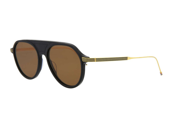 Thom Browne TB809 CNVYGLD Navy Blue/Gold/Brown