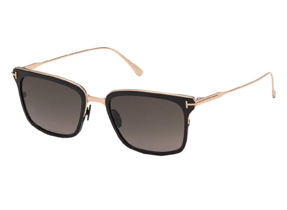 Tom Ford FT0831 01K Black with Shiny Rose Gold/Gradient Roviex