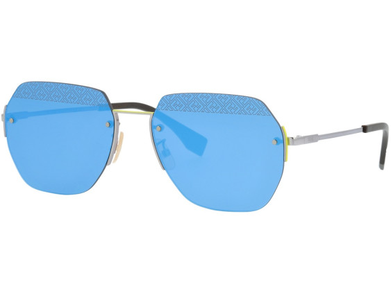 Fendi FFM0067/F/S MVU3J Palladium/Azure Blue