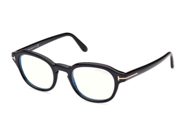 Tom Ford FT5871-B 001 Black/Clear Blue Light Block 49mm