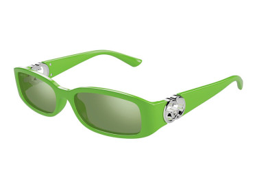 Gucci GG1661S 005 Solid Vivid Green/Green Silver Mirror