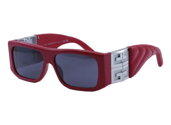 Givenchy GV40034I 66A Red Leather and Silver/Smoke