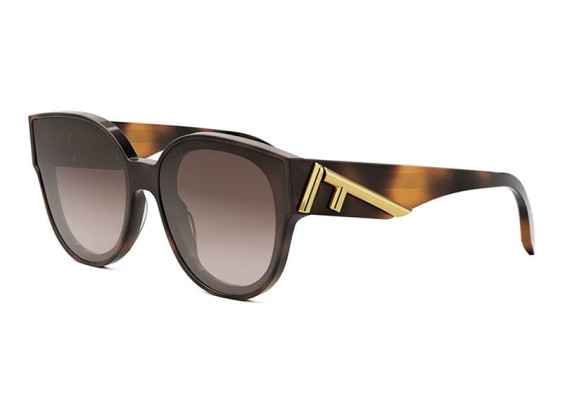Fendi FE40111F 53F Shiny Dark Havana/Brown Gradient