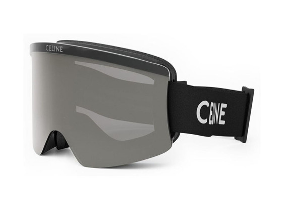 Celine CL40302U SKI MASK 01C Shiny Black/Grey Smoke Mirror