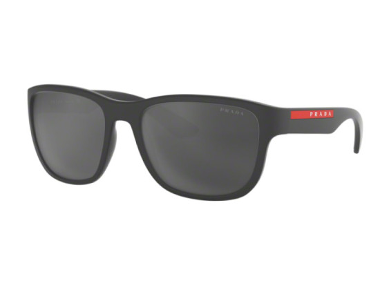 Prada Sport PS01US UFK5L0 Grey Rubber/Grey Mirror Black 59mm