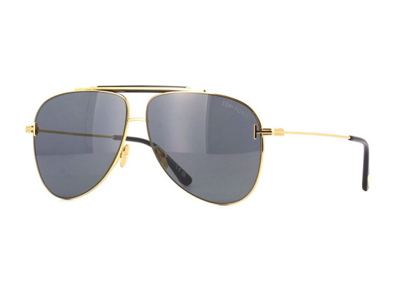 Tom Ford FT1018 30A Shiny Deep Gold/Black/Smoke