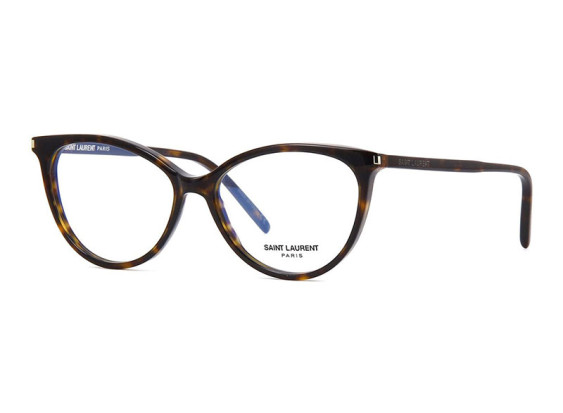 Saint Laurent SL261 002 Havana/Clear Blue Light Block 53mm