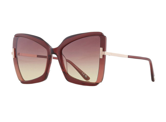 Tom Ford FT0766 69T Shiny Bordeaux/Gradient Bordeaux