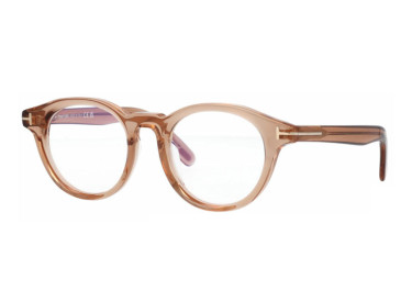 Tom Ford FT5931-D-B 045 Shiny Light Brown/Clear Blue Light Block 49mm