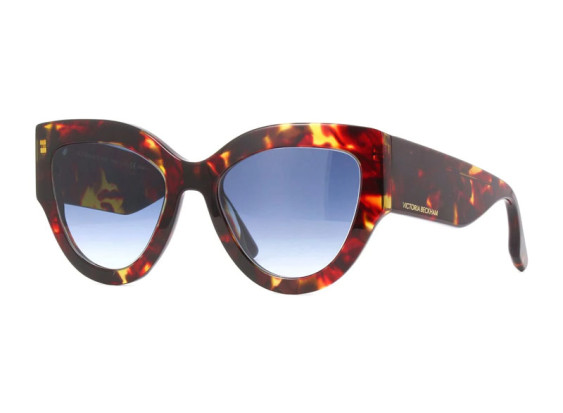 Victoria Beckham VB628S 609 Havana Red/Blue Gradient