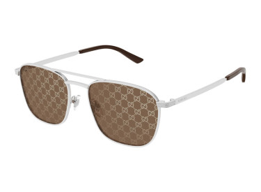 Gucci GG1881S 004 Silver/Brown with GG Pattern Mirror