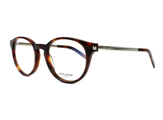 Saint Laurent SL25 002 Havana/Silver 49mm