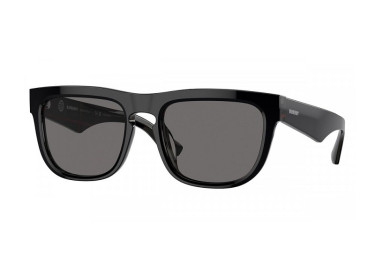 Burberry BE4431U 412181 Top Black On Vintage Check/Dark Grey Polarized