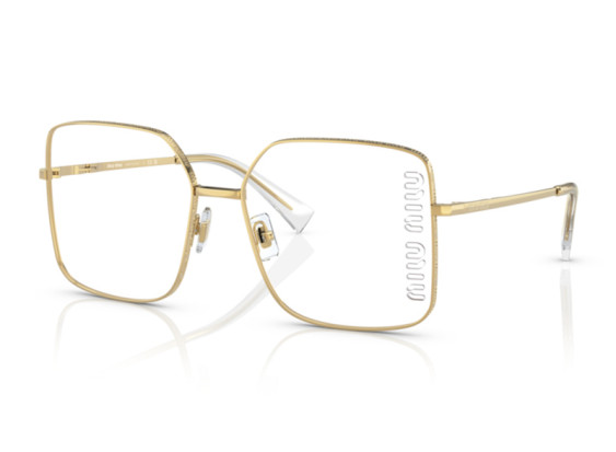 Miu Miu MU51YS 5AK08N Gold/Clear Blue Light Filter
