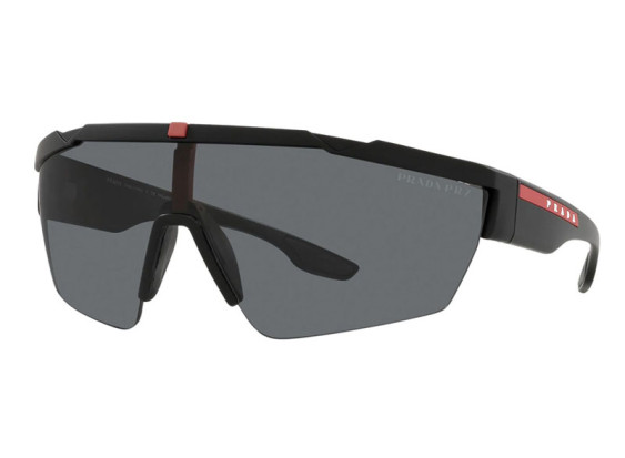 Prada Sport PS03XS DG05Z1 Black Rubber/Polarized Grey