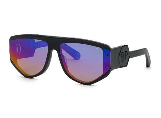 Philipp Plein SPP093M 703V Sandblasted Matte Black/Smoke Mirror Rainbow