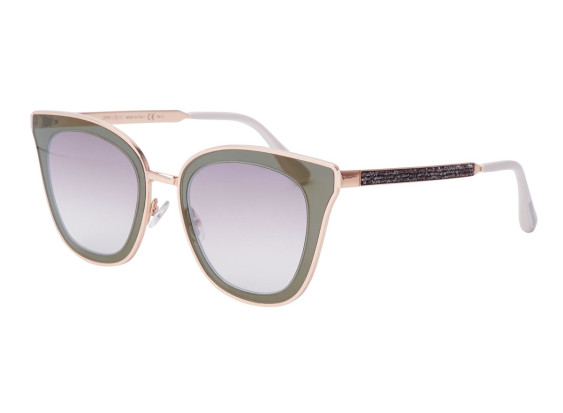 Jimmy Choo LORY/S YK9/NQ Gold Copper Green/Brown Grey Mirror Gradient