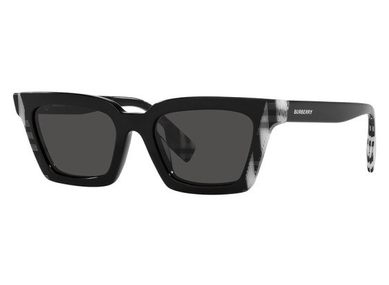 Burberry BE4392U 405187 Black/Check White Black/Dark Grey
